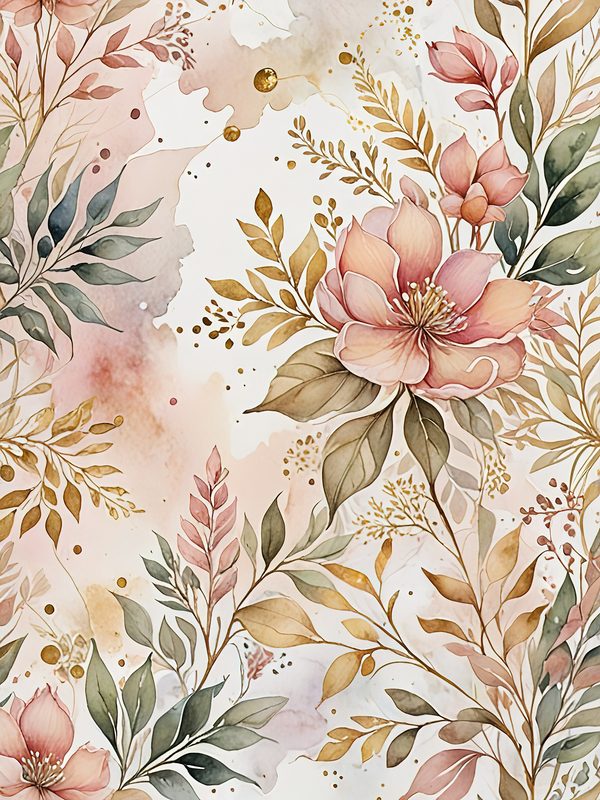 Watercolor Floral Digital Paper: Soft Pink Blooms (JPGs, Commercial Use) — image 9