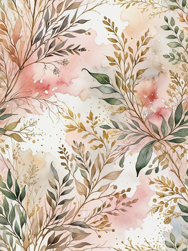 Watercolor Floral Digital Paper: Soft Pink Blooms (JPGs, Commercial Use) — image 10