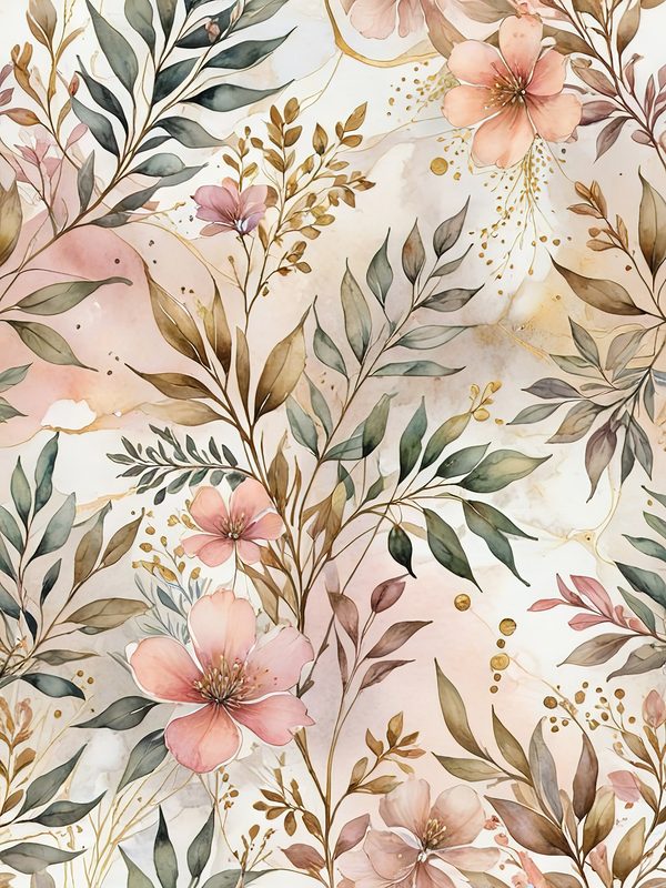 Watercolor Floral Digital Paper: Soft Pink Blooms (JPGs, Commercial Use) — image 12