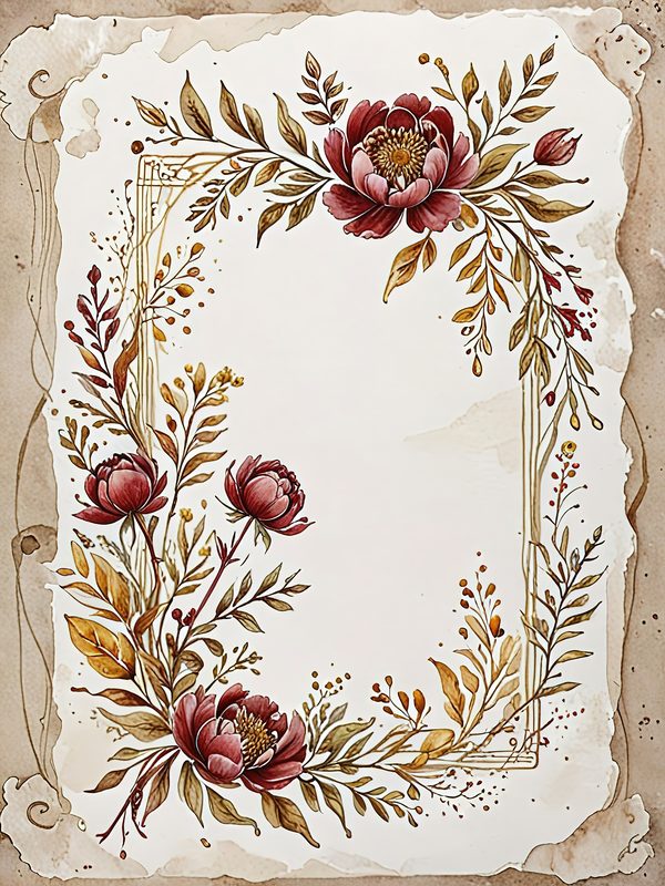 Earthy Pink Floral Watercolor Digital Paper Kit: Printable Papers, Cards, Tags, Ephemera — image 3