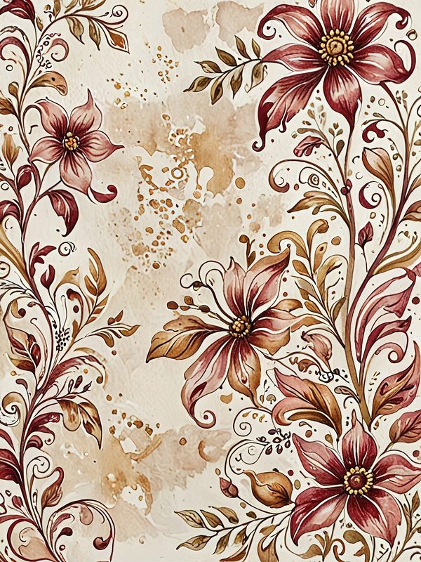 Earthy Pink Floral Watercolor Digital Paper Kit: Printable Papers, Cards, Tags, Ephemera — image 4
