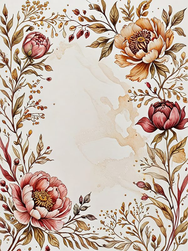 Earthy Pink Floral Watercolor Digital Paper Kit: Printable Papers, Cards, Tags, Ephemera — image 5