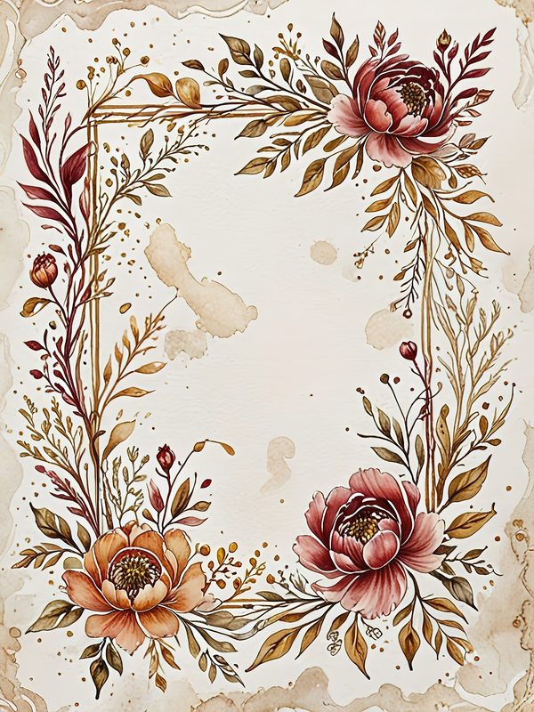 Earthy Pink Floral Watercolor Digital Paper Kit: Printable Papers, Cards, Tags, Ephemera — image 9
