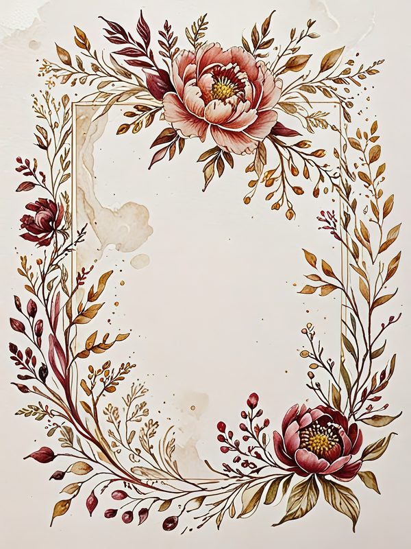 Earthy Pink Floral Watercolor Digital Paper Kit: Printable Papers, Cards, Tags, Ephemera — image 11