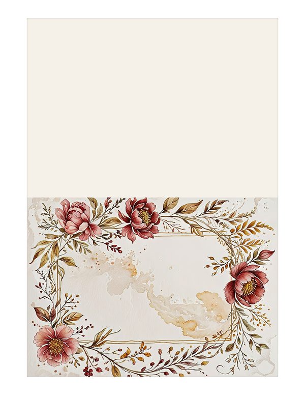 Earthy Pink Floral Watercolor Digital Paper Kit: Printable Papers, Cards, Tags, Ephemera — image 13