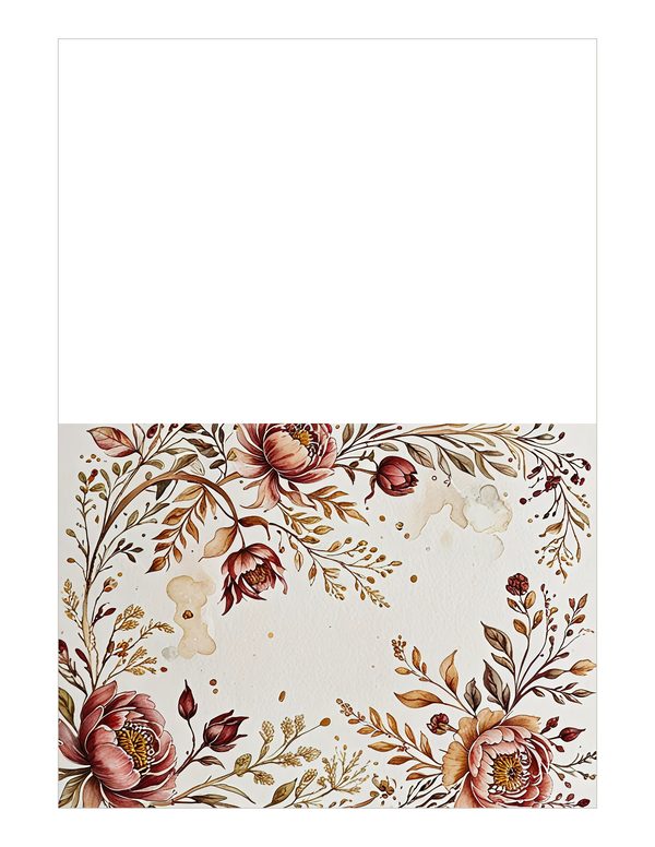 Earthy Pink Floral Watercolor Digital Paper Kit: Printable Papers, Cards, Tags, Ephemera — image 19