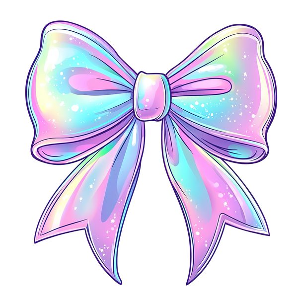 Pastel Bow Clipart: Watercolor Iridescent Graphics (PNG Set) — image 6
