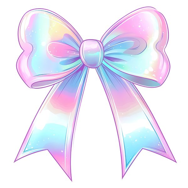 Pastel Bow Clipart: Watercolor Iridescent Graphics (PNG Set) — image 8