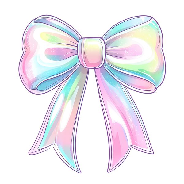 Pastel Bow Clipart: Watercolor Iridescent Graphics (PNG Set) — image 13