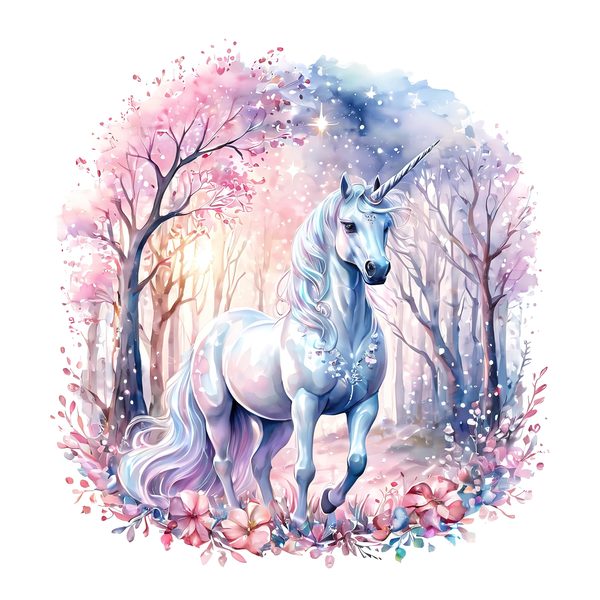 Watercolor Unicorn Clipart: Iridescent Pastel Floral Set (JPG & PNG) — image 5
