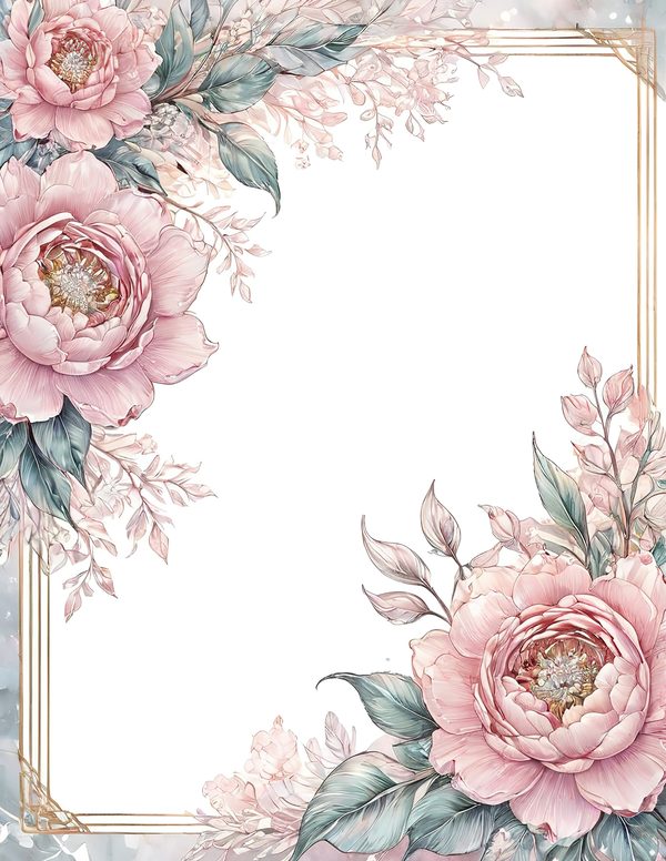 Watercolor Peony Digital Paper Set: Pastel Floral Scrapbooking (JPGs) — image 9