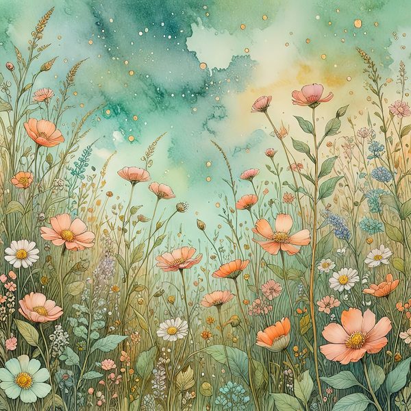 Pastel Wildflower Watercolor Digital Paper Set: Scrapbook & Invitation Backgrounds (10 JPGs) — image 10