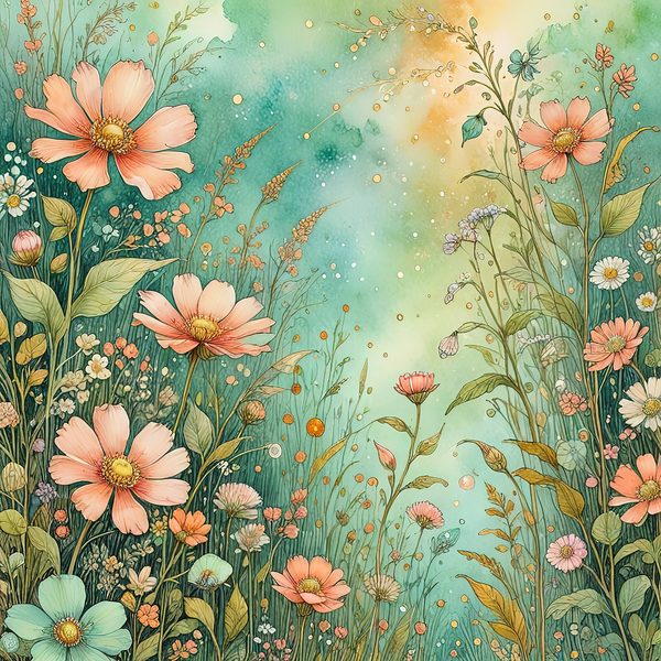 Pastel Wildflower Watercolor Digital Paper Set: Scrapbook & Invitation Backgrounds (10 JPGs) — image 11