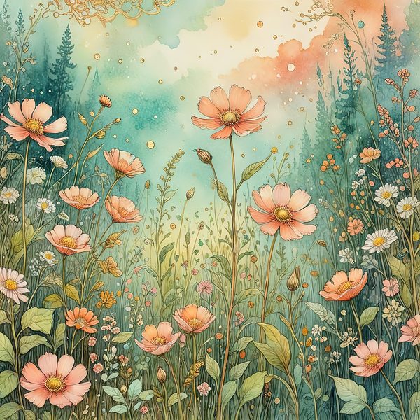 Pastel Wildflower Watercolor Digital Paper Set: Scrapbook & Invitation Backgrounds (10 JPGs) — image 12