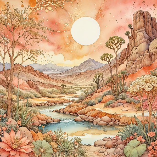 Watercolor Desert Sunset Digital Paper: Peach & Earth Tones Backgrounds (Instant Download, Commercial Use) — image 11