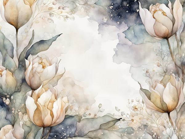 Watercolor Tulip Digital Paper: Soft Earthy Tones Background Scrapbook Papers (Digital Download, Commercial Use) — image 9