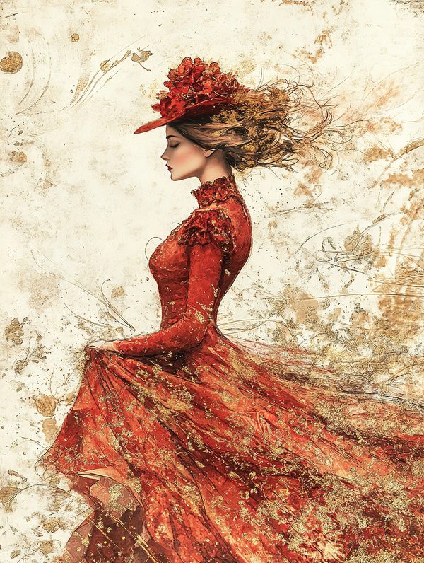 Watercolor Vintage Ladies Portrait Junk Journal Pages (Digital Download, Commercial Use) — image 2