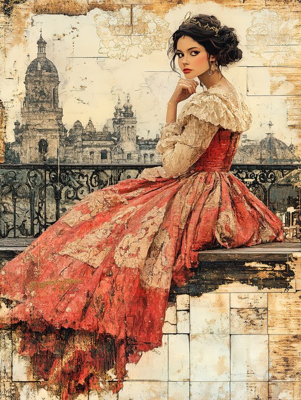 Watercolor Vintage Ladies Portrait Junk Journal Pages (Digital Download, Commercial Use) — image 6