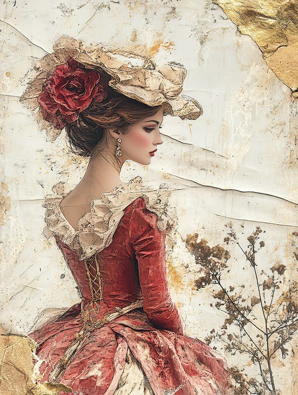 Watercolor Vintage Ladies Portrait Junk Journal Pages (Digital Download, Commercial Use) — image 7