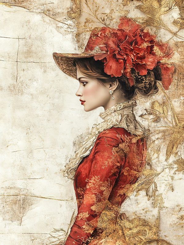 Watercolor Vintage Ladies Portrait Junk Journal Pages (Digital Download, Commercial Use) — image 11