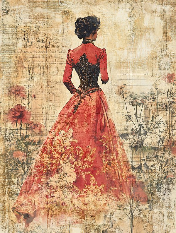 Watercolor Vintage Ladies Portrait Junk Journal Pages (Digital Download, Commercial Use) — image 12