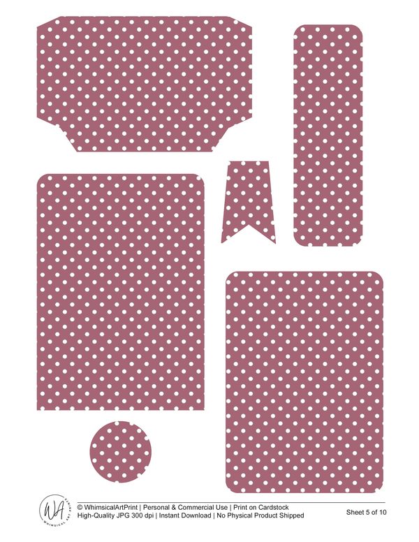 Pigeon Journaling Ephemera Kit: Watercolor Scrapbook Pages (US Letter JPGs, Commercial Use) — image 6