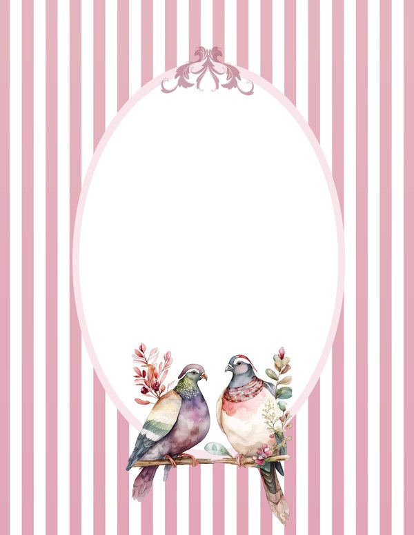 Pigeon Journaling Ephemera Kit: Watercolor Scrapbook Pages (US Letter JPGs, Commercial Use) — image 10