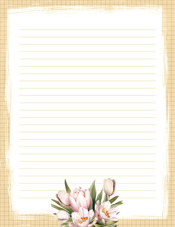 Watercolor Tulip Ephemera Kit: Junk Journaling, Scrapbooking (Digital Download) — image 7