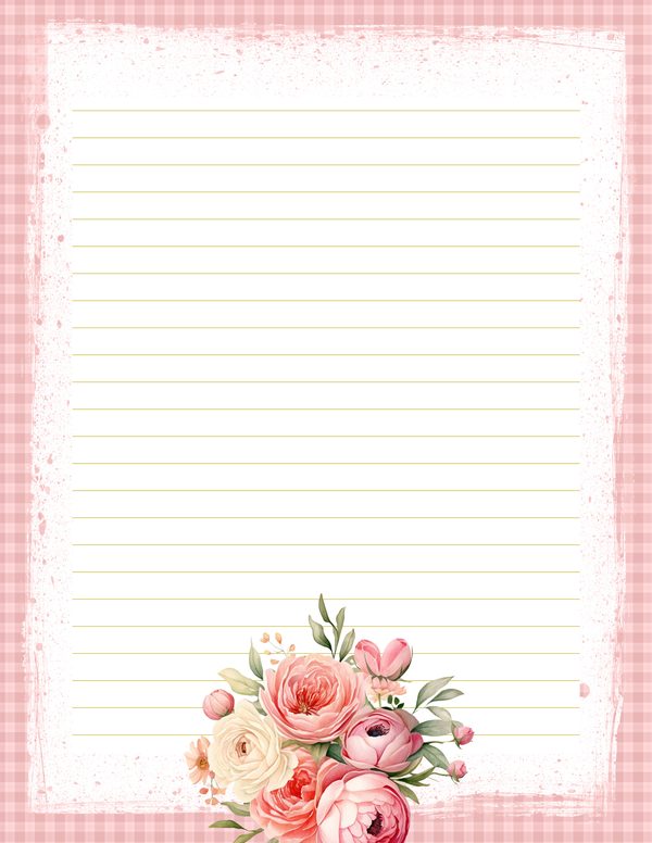 Watercolor Floral Ephemera Kit: Coral & Pink, Junk Journaling (Commercial Use, Digital Download) — image 7