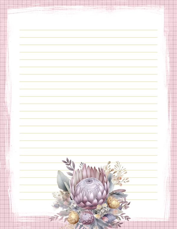 Watercolor Protea Ephemera Kit: Junk Journaling, Scrapbooking (Commercial Use, Digital Download) — image 7