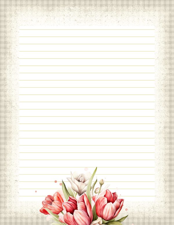 Watercolor Tulip Ephemera Kit: Junk Journaling, Scrapbooking (JPG Digital Download) — image 7