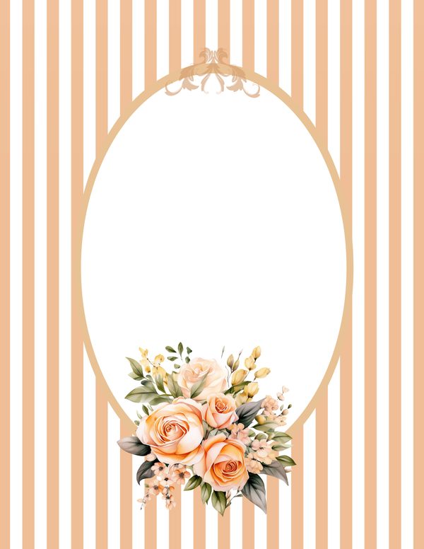 Watercolor Peach Roses Ephemera Kit: Junk Journaling, Scrapbooking (Digital Download) — image 10