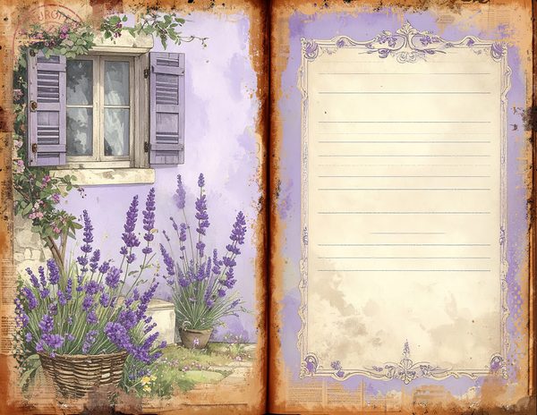 Watercolor Provence Farmhouse Printable Sheets for Junk Journaling and Scrapbooking Project — image 6