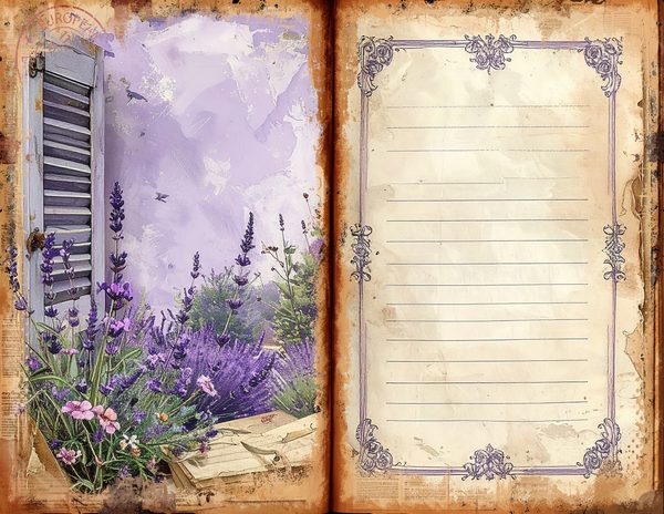 Watercolor Provence Farmhouse Printable Sheets for Junk Journaling and Scrapbooking Project — image 12