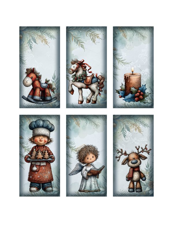 Ephemera & Fussy Cuts | Winter Wonderland Junk Journal | Printable Cards Tags Envelopes Stamps | Scrapbook Supply — image 3
