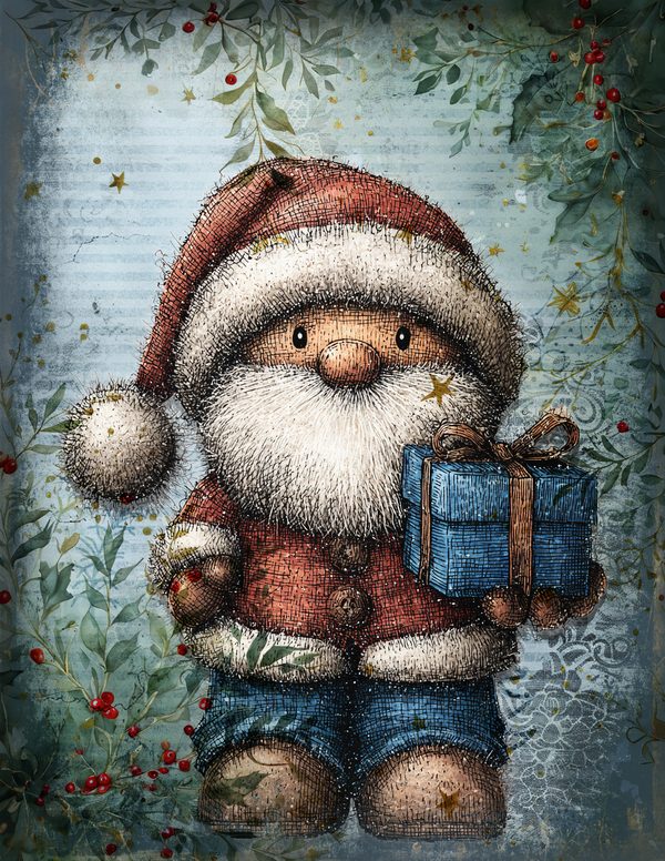 Vintage Blue Printable Papers | Winter Wonderland Junk Journal Pages | Whimsical Animals | Digital Download — image 8