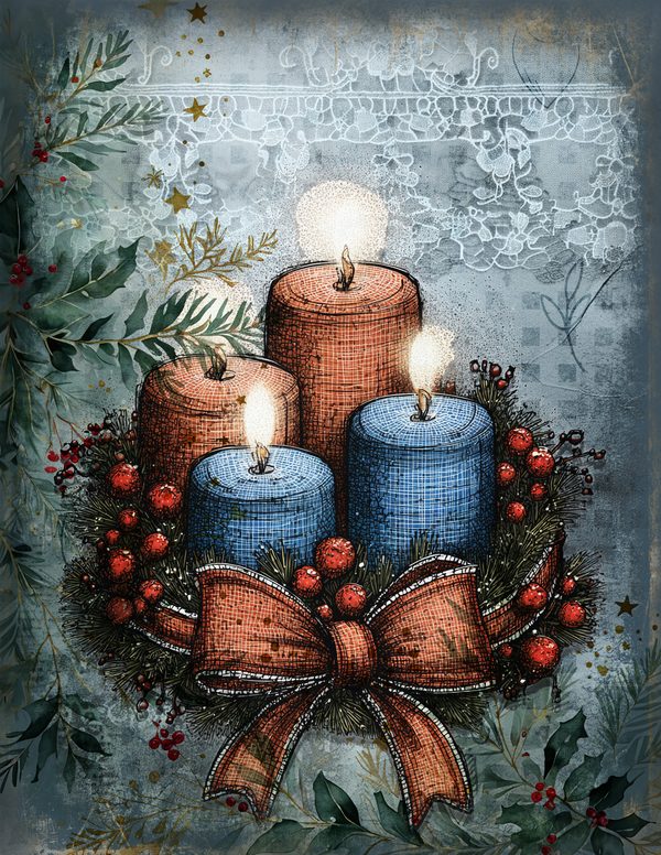 Vintage Blue Printable Papers | Winter Wonderland Junk Journal Pages | Whimsical Animals | Digital Download — image 11