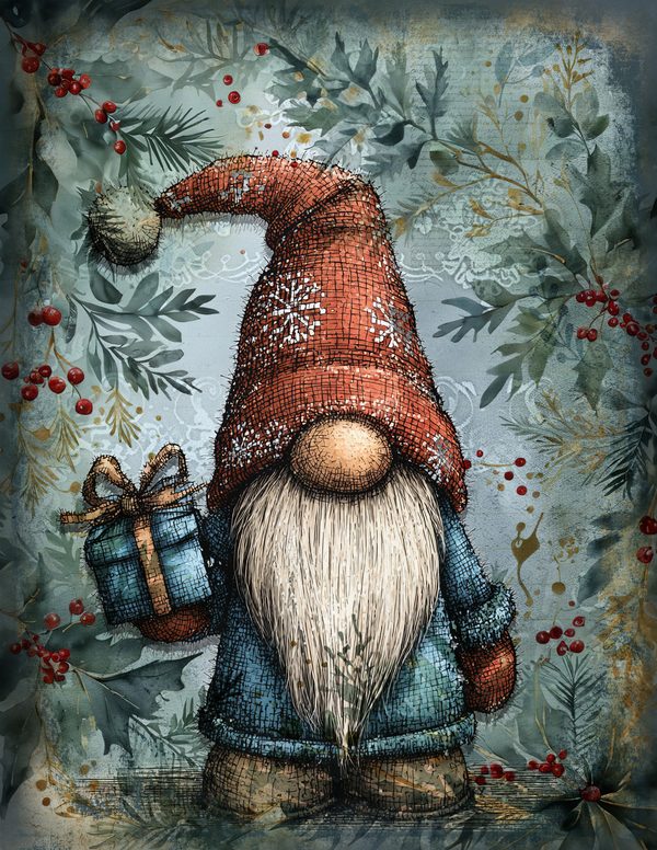 Vintage Blue Printable Papers | Winter Wonderland Junk Journal Pages | Whimsical Animals | Digital Download — image 15