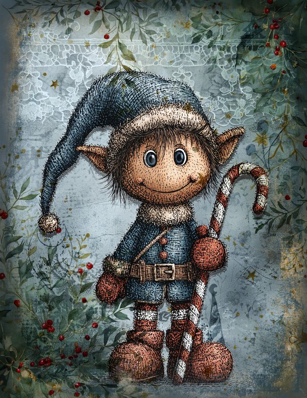 Vintage Blue Printable Papers | Winter Wonderland Junk Journal Pages | Whimsical Animals | Digital Download — image 17