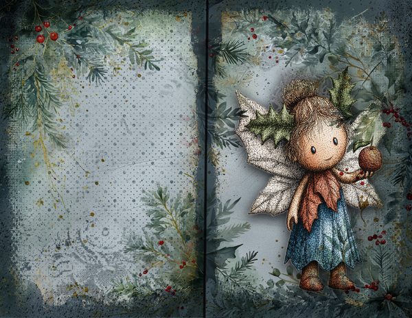 Vintage Blue Printable Papers | Winter Wonderland Junk Journal Pages | Whimsical Animals | Digital Download — image 33