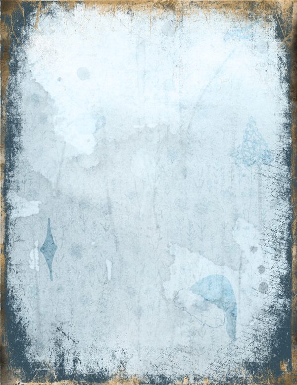 Vintage Blue Writing Pages | Winter Wonderland Junk Journal | Printable Textured Framed Papers | Digital Download — image 25