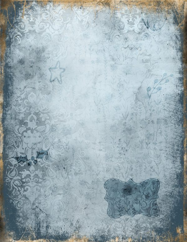 Vintage Blue Writing Pages | Winter Wonderland Junk Journal | Printable Textured Framed Papers | Digital Download — image 29