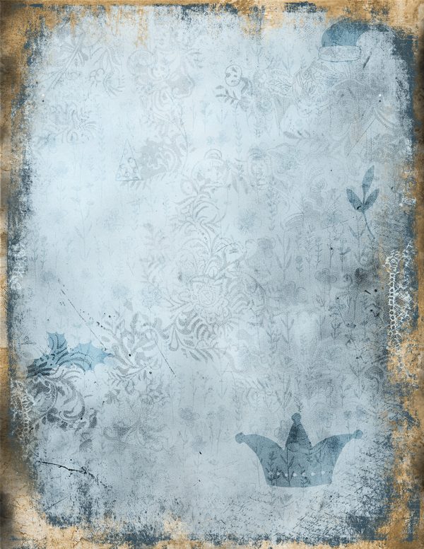 Vintage Blue Writing Pages | Winter Wonderland Junk Journal | Printable Textured Framed Papers | Digital Download — image 30