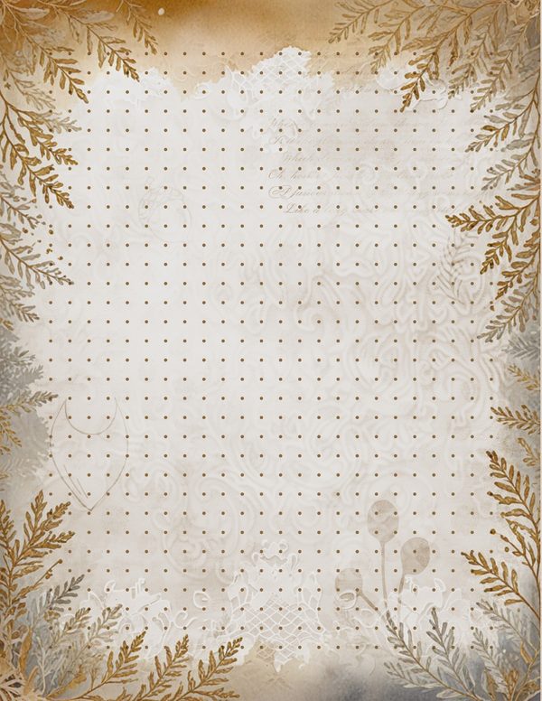 Vintage Writing Pages | Cozy Winter Friends Junk Journal | Printable Blank Framed Papers | Instant Download — image 20