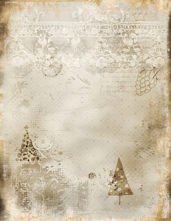 Vintage Writing Pages | Cozy Winter Friends Junk Journal | Printable Blank Framed Papers | Instant Download — image 23
