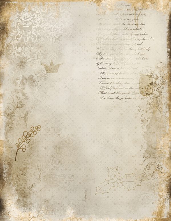 Vintage Writing Pages | Cozy Winter Friends Junk Journal | Printable Blank Framed Papers | Instant Download — image 28