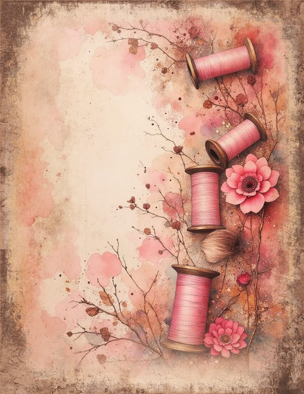 Seamstress Hobby Kit Junk Journal Pages | Vintage Sewing Printable | Victorian Shabby Chic — image 11