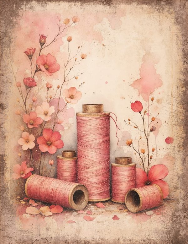 Seamstress Hobby Kit Junk Journal Pages | Vintage Sewing Printable | Victorian Shabby Chic — image 12