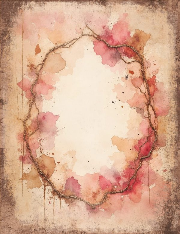 Vintage Floral Junk Journal Pages | Background Page Border Printables | Shabby Chic Pink Florals — image 8