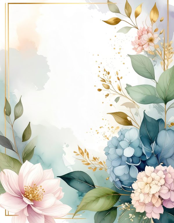 Hydrangea Digital Paper: Scrapbook Art, Floral Backgrounds (10 JPGs) — image 2